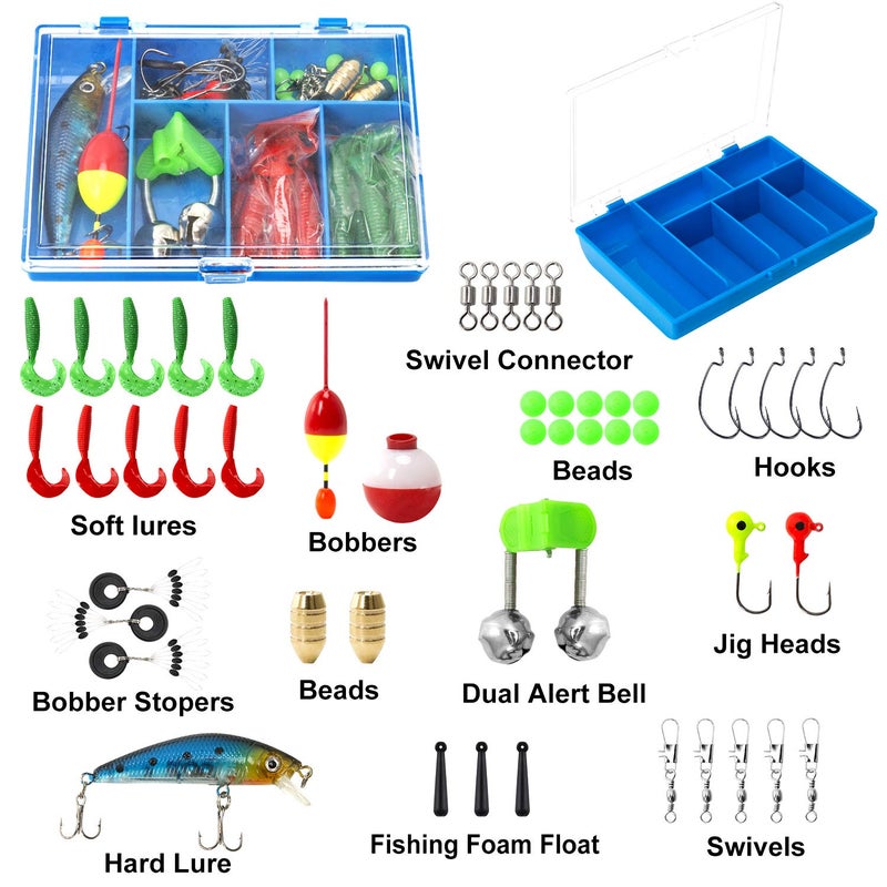 PLUSINNO Kids Fishing Pole, Portable Telescopic Fishing Rod and Reel Combo Kit - with Spincast Fishing Reel Tackle Box for Boys, Girls, Youth - Image 4